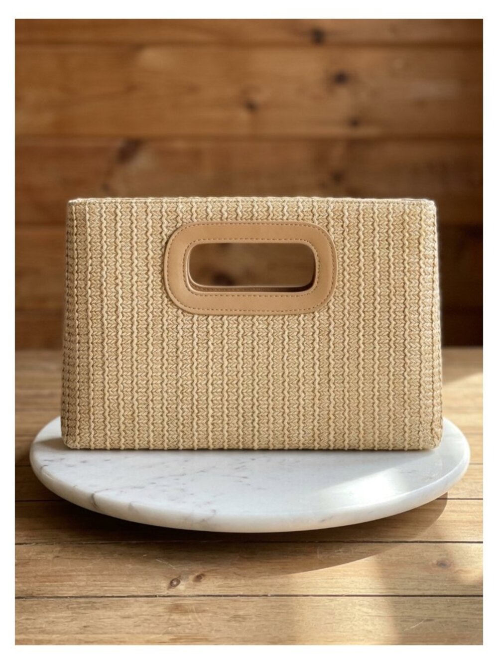 Straw Clutch Top Handle Evening Bag with Gold Chain Crossbody Purse